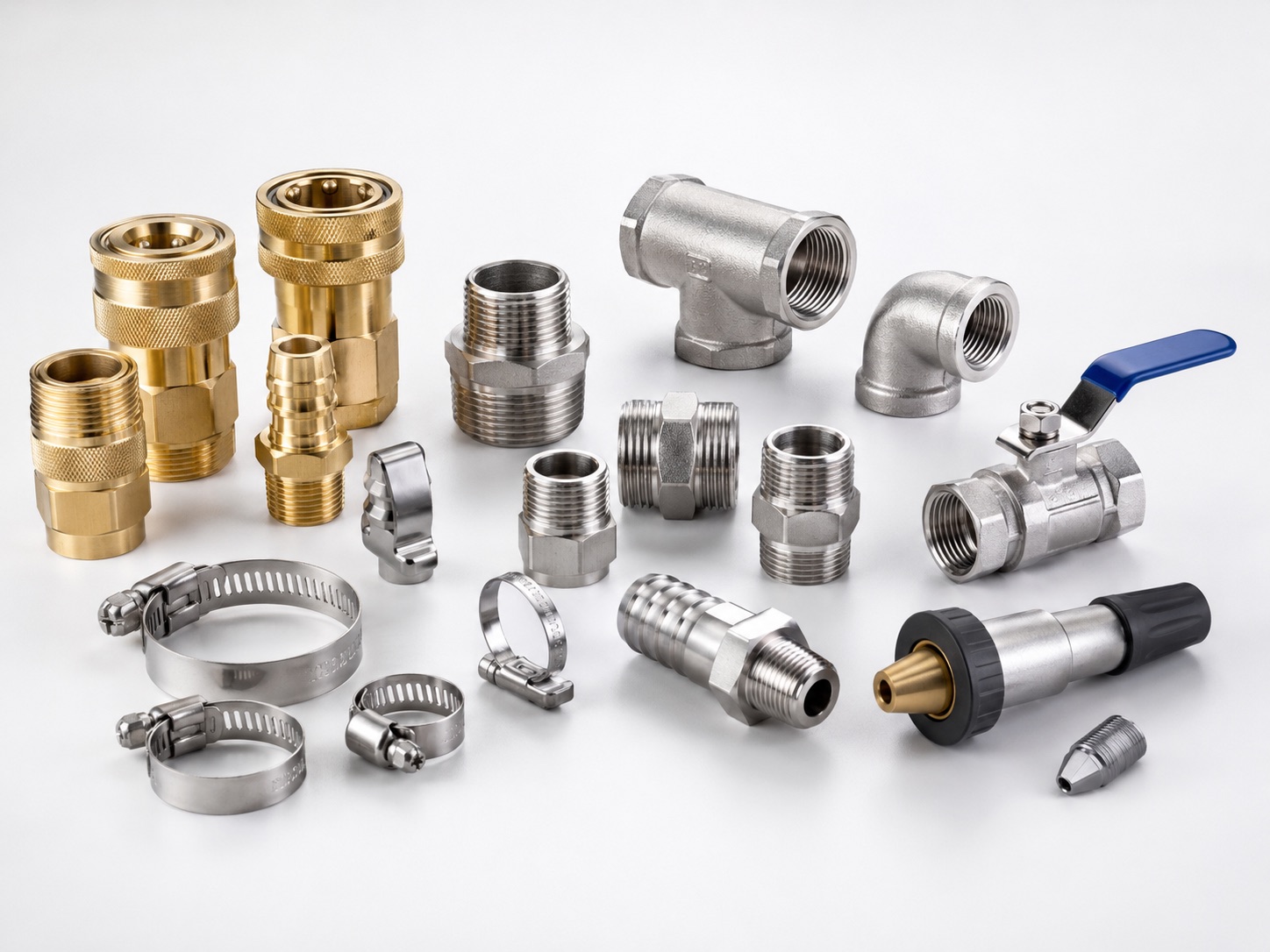 Hose fittings and hardware assembly